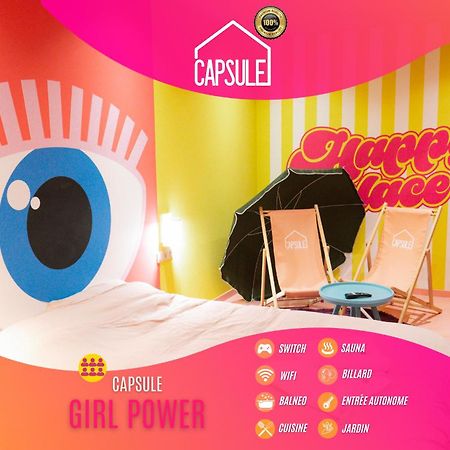 Capsule Girl Power Spa - Balneo - Sauna - Karaoke - Billard - 2 Chambres Charleroi Exterior photo